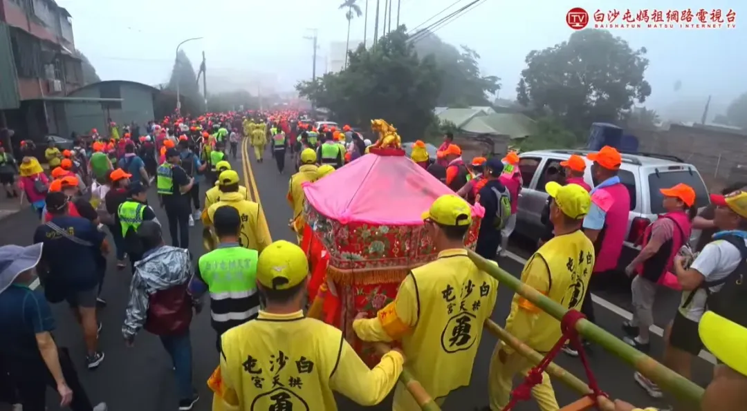 媽祖今天(7)日上午再度起駕回鑾。(圖/翻攝自白沙屯媽祖網路電視台YT)