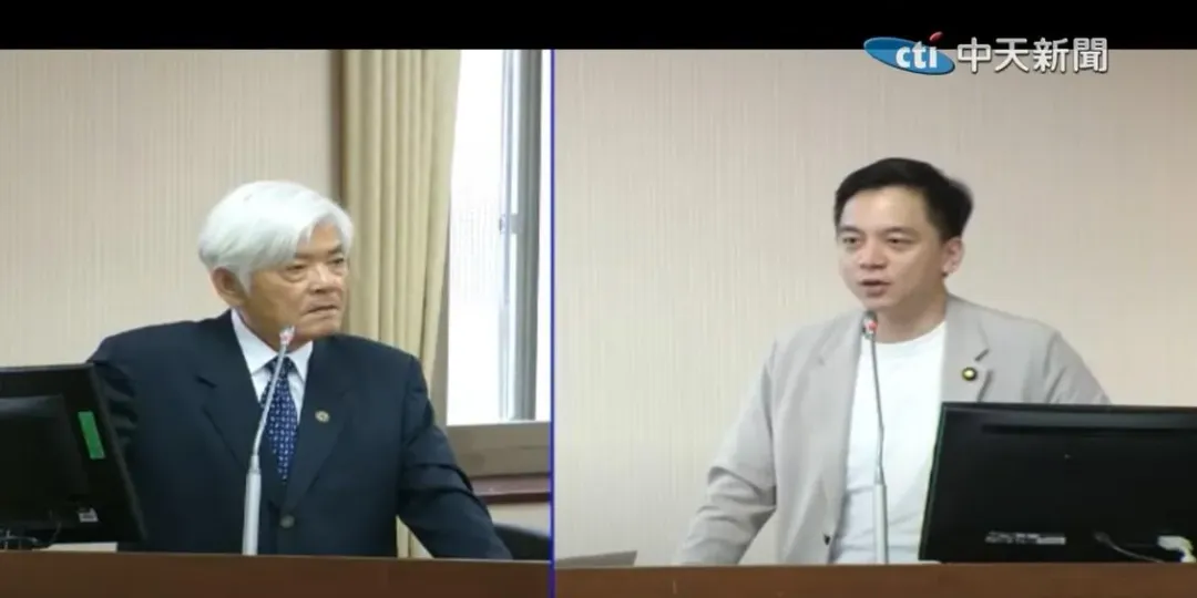 中選會主委李進勇(左)、國民黨立委牛煦庭(右)。(圖／中天新聞)
