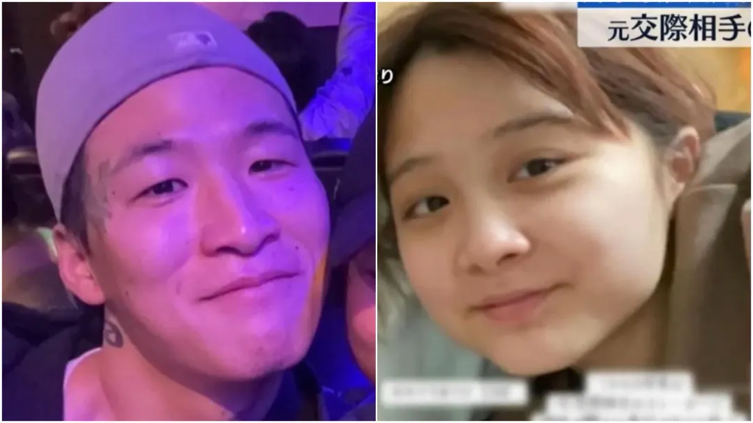 前男友白井秀征（左）及死者岡崎彩咲陽（右）。（圖／翻攝NNN）