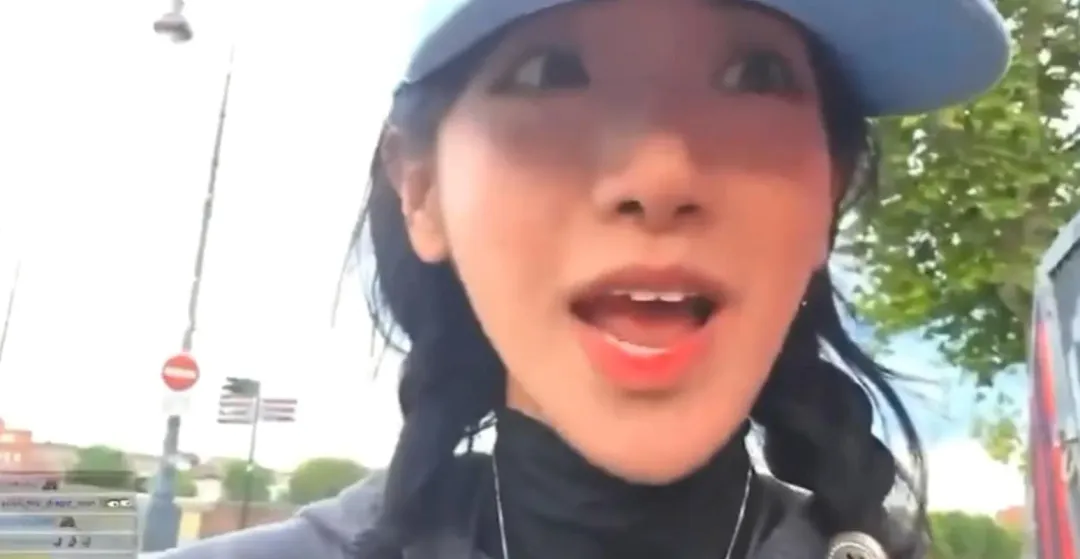 企鵝妹近日在法國進行街頭直播時，意外遭遇暴力攻擊。（圖／翻攝 threads）