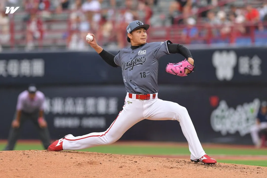 徐若熙錯失勝投。（圖／翻攝自味全龍臉書）