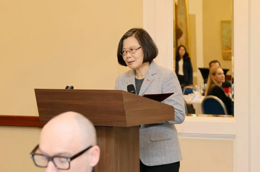 前總統蔡英文參訪立陶宛。（圖／翻攝自蔡英文臉書）