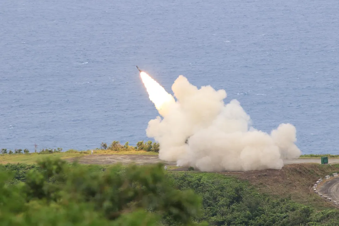 M142高機動砲兵火箭系統。(圖/宋玉寧攝)