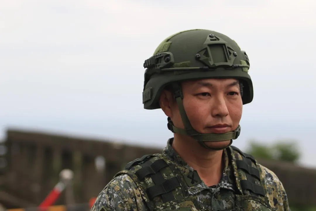 第58砲指部副指揮官。(圖/宋玉寧攝)
