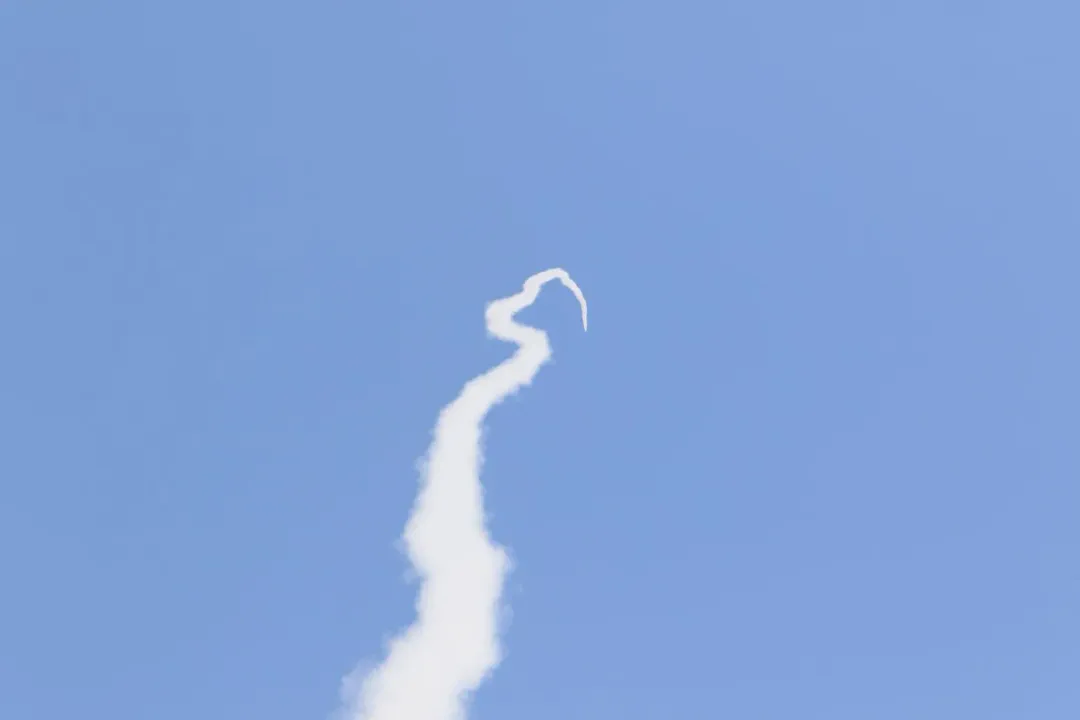 陸射劍二飛彈升空鎖定靶標。(圖/宋玉寧攝)