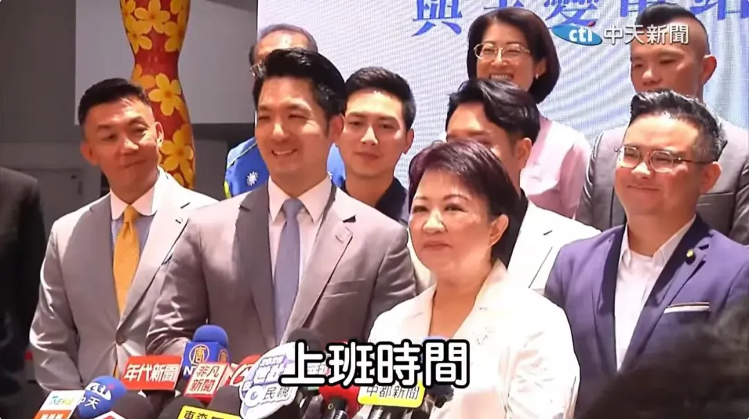 是否支持參選黨主席，盧秀燕幫蔣萬安代答「上班時間，不談黨務」（攝自中天新聞）