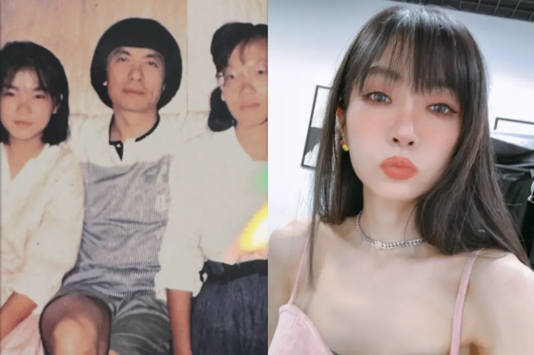 謝金燕15日PO出她13歲時與父親豬哥亮及姊姊的合照。(圖/翻攝自謝金燕IG)