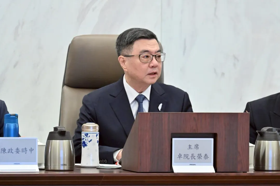 卓榮泰今天與媒體茶敘時說，核三廠命運仍待研議安全檢查程序及後續政策決定。（圖/行政院提供）