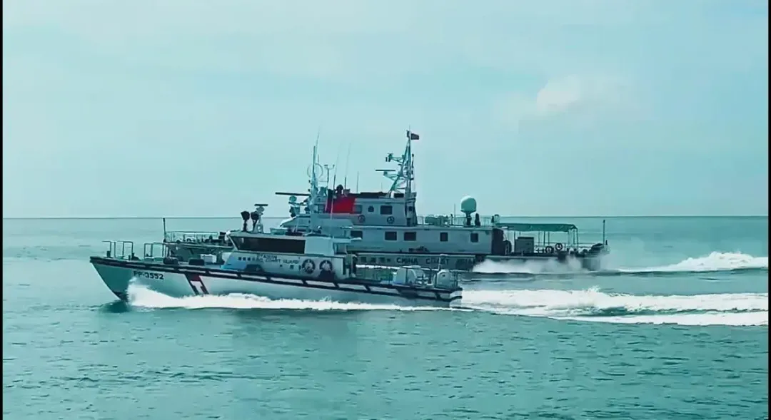 金門海巡隊應處大陸海警船。（圖／海巡署提供）