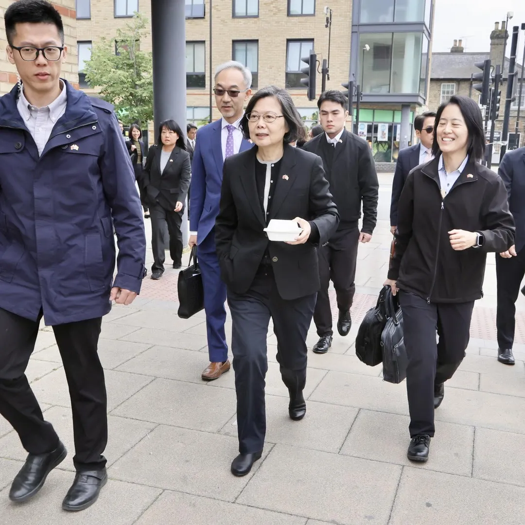 蔡英文訪問英國時的情形。（圖／取自蔡英文臉書）