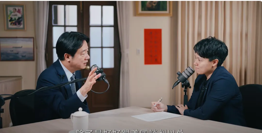 賴清德接受專訪。（圖取自敏迪選讀YT）