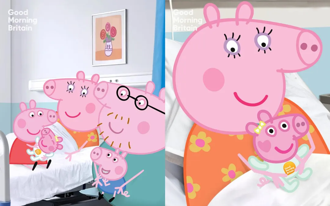 佩佩與喬治的媽媽20日生下第3胎。（翻攝自officialpeppa IG）