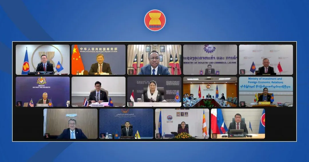 中國—東協經貿部長特別會議20日在線上舉行。（圖／翻攝ASEAN）