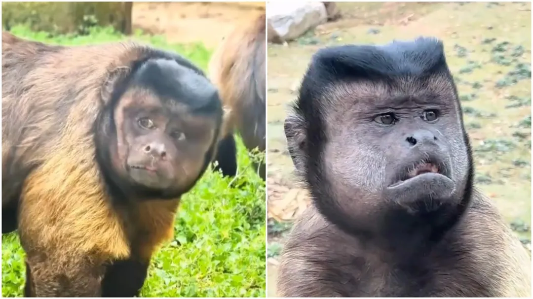 合肥動物園的方臉猴「大壯」。（圖／翻攝微博）