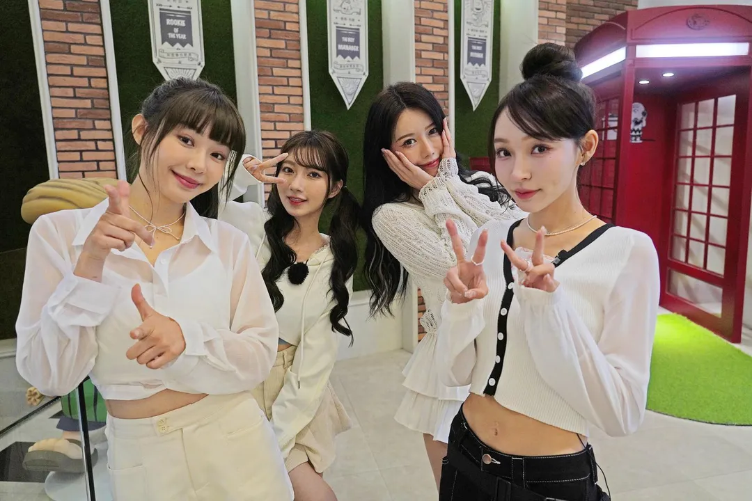 Yuri(左起)、一粒、李雅英、林襄日前一同上《女孩好野2》。(圖/東森超視提供)