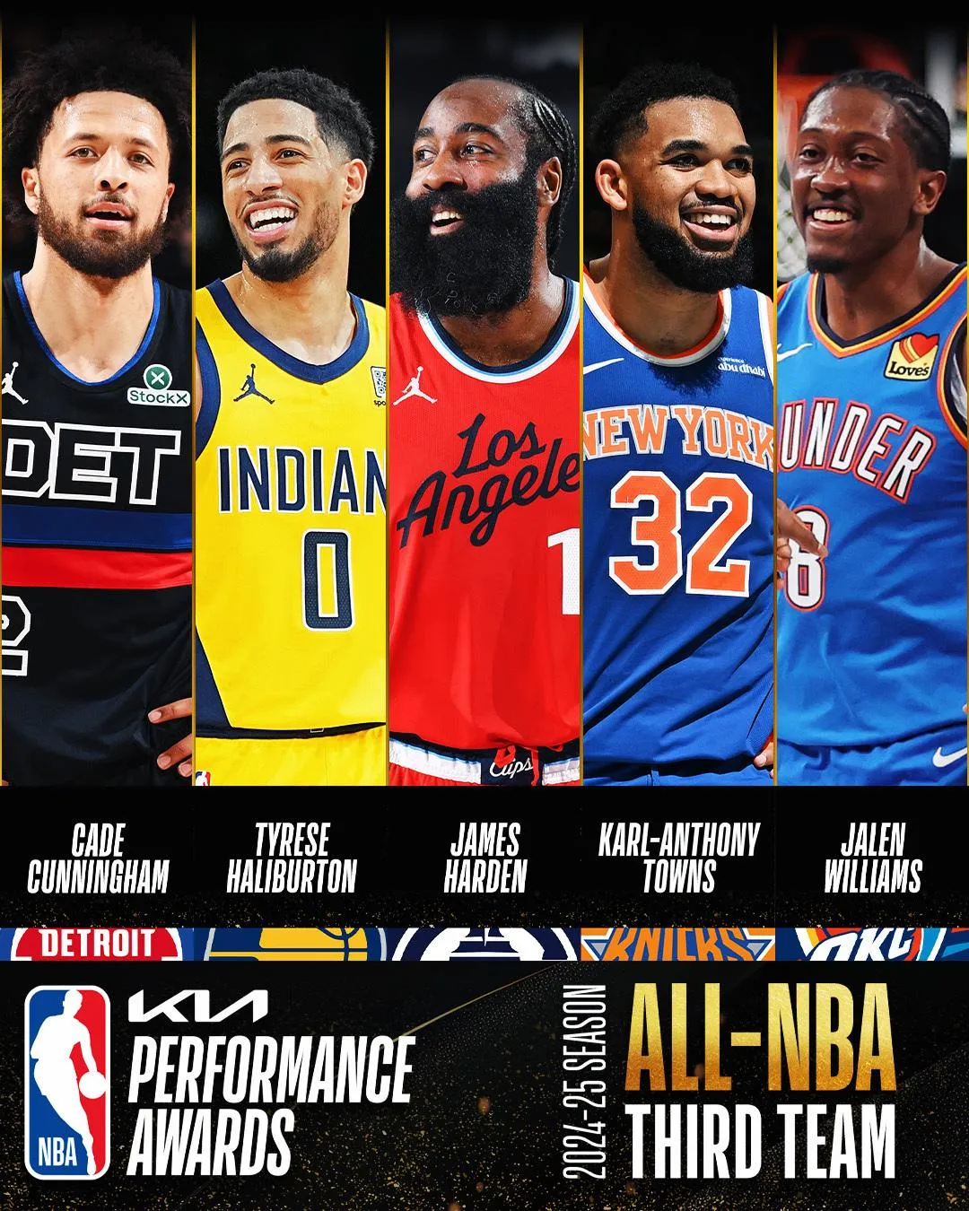 年度第3隊。（圖／翻攝自NBA社群平台X）