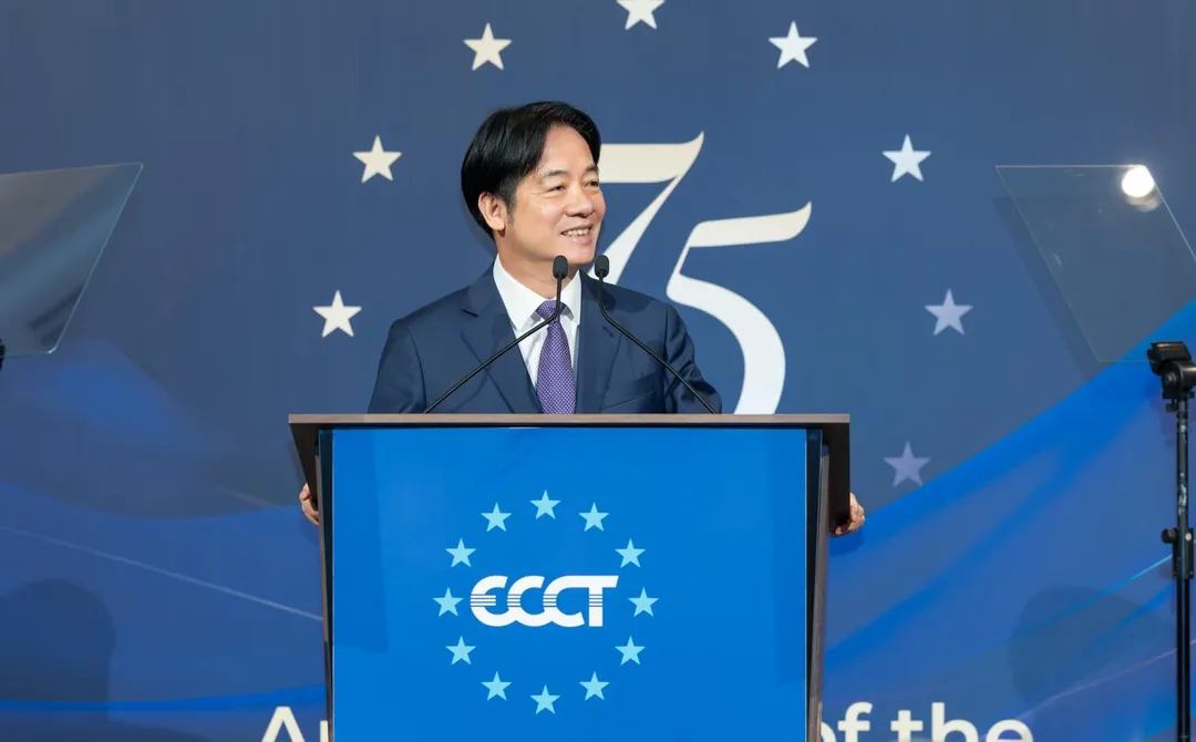 總統出席「2025歐洲日晚宴」。（圖／總統府提供）