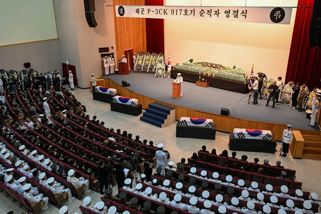 P-3CK反潛機殉職官兵公祭。(圖/南韓海軍臉書)