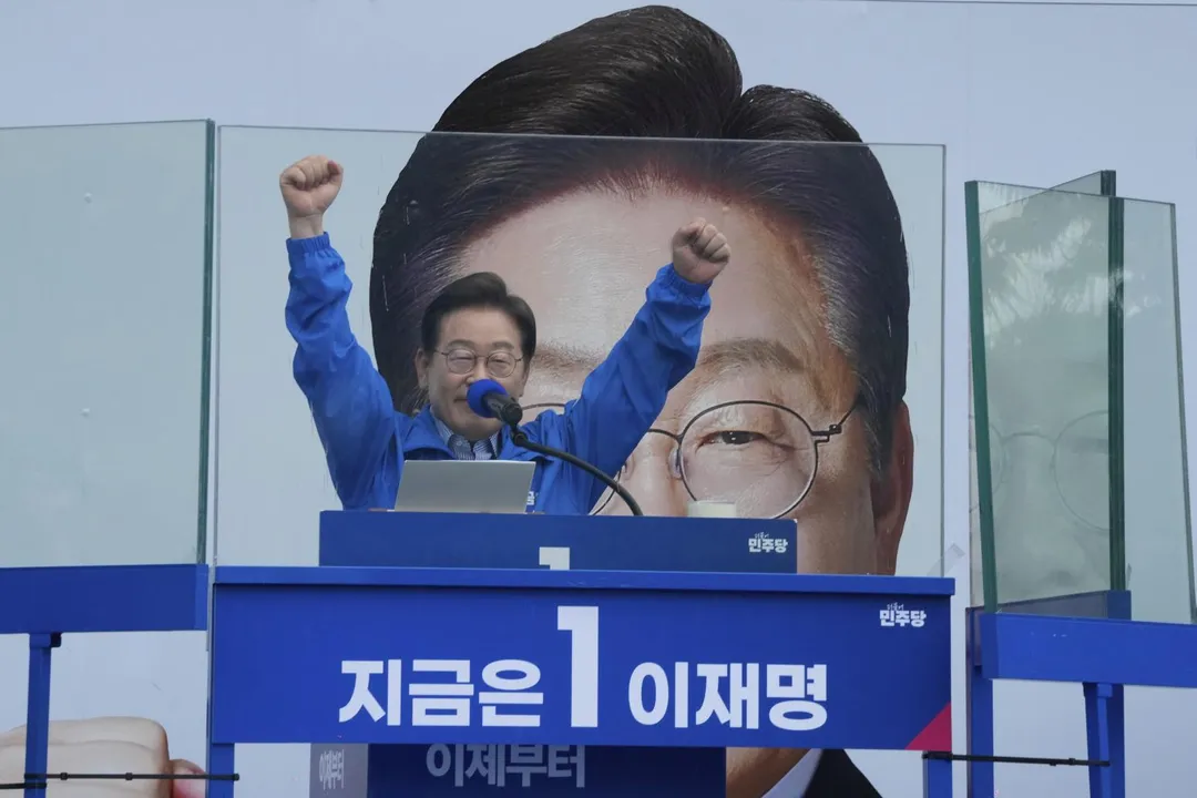 南韓總統候選人李在明。（圖／美聯社）