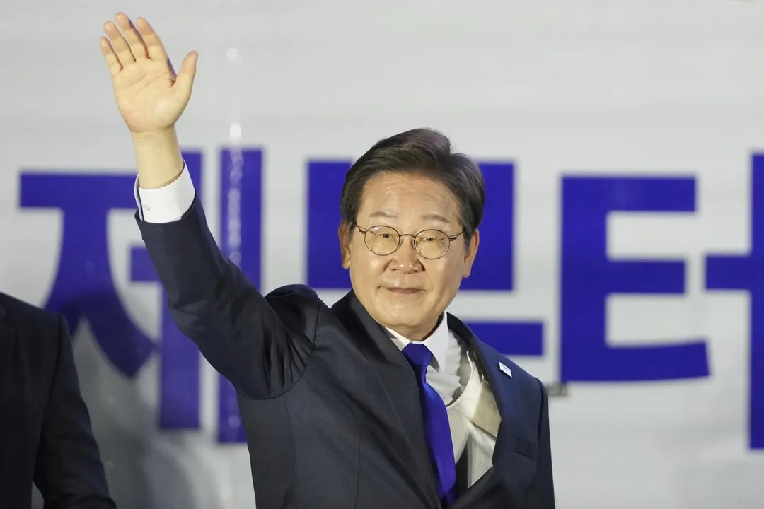 李在明當選南韓總統。（圖／美聯社）
