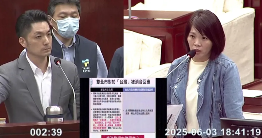 蔣萬安與簡舒培針對世壯運議題交鋒。（圖／台北市議會）