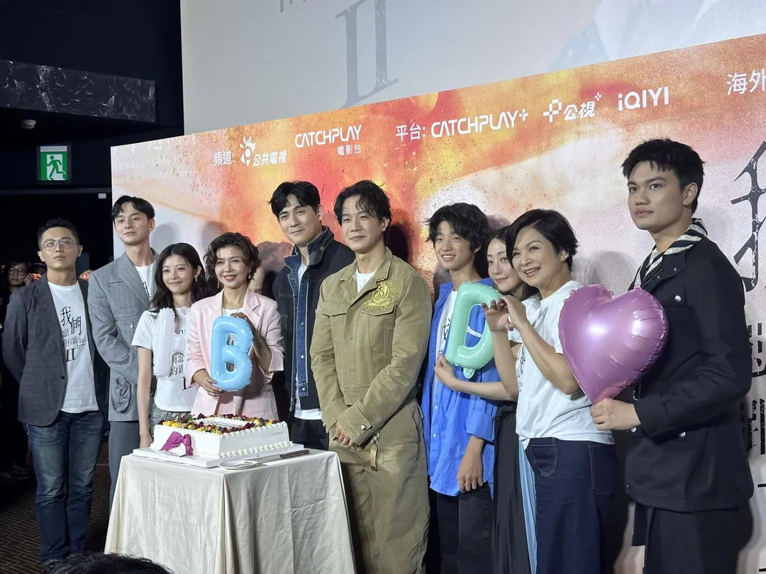 仔仔周渝民3日出席《我們與惡的距離2》首映會,和演員群一同慶生,也鬆口F4合體可能性。(圖/記者 伍映澄 攝)