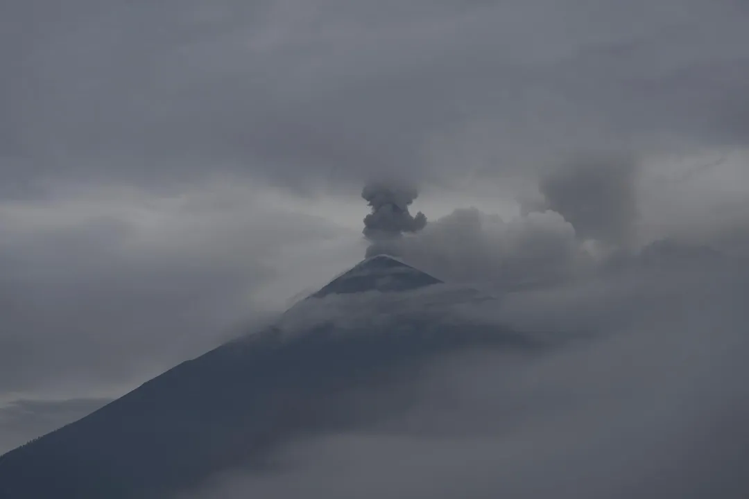 瓜地馬拉火山噴發。(圖/美聯社)