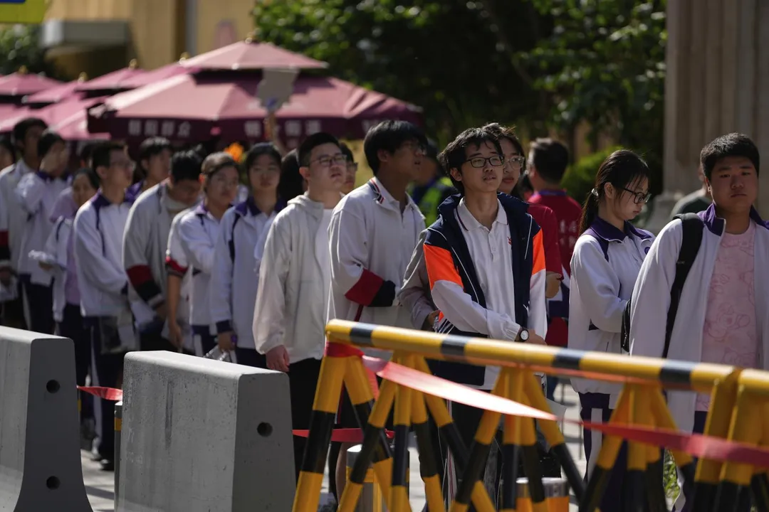 大陸大學入學考試「高考」今天登場。（圖/美聯社）