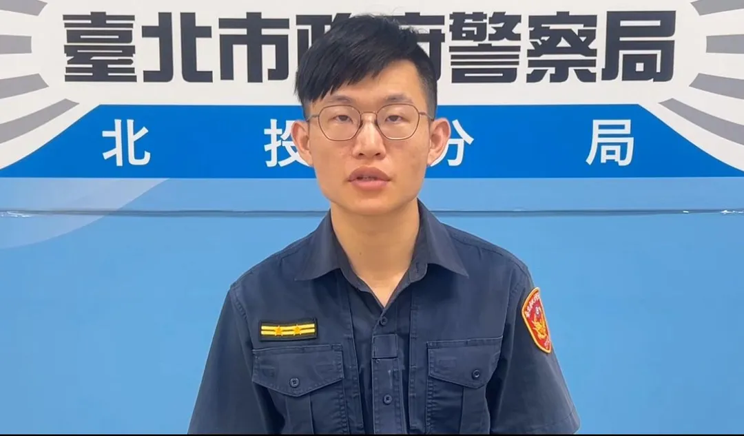 北投分局石牌所長洪偉庭說明案情。（圖／翻攝畫面）