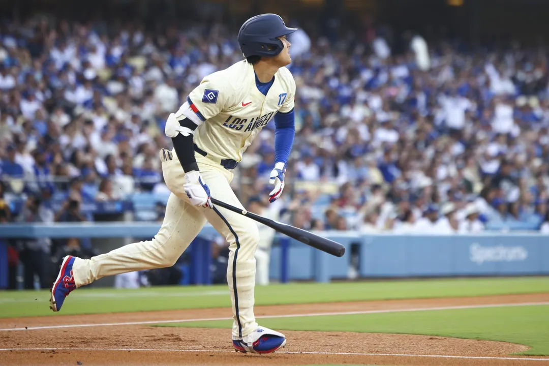 大谷首局率先開轟。（圖／美聯社）