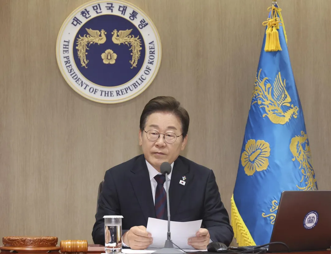 南韓總統李在明支持度衝破六成。（資料照／美聯社）