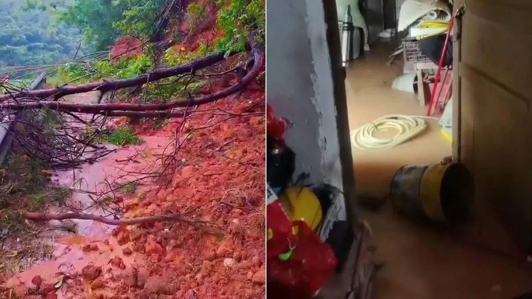 受颱風蝴蝶影響,廣西多地出現暴雨。(圖/翻攝微博)
