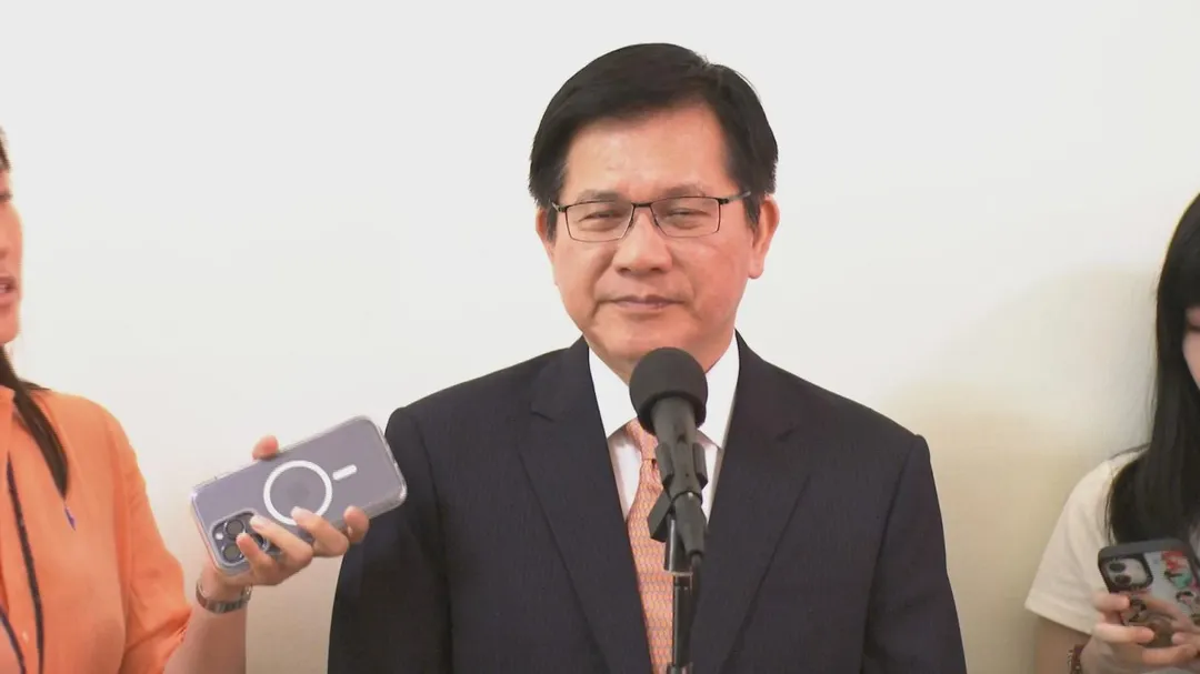 傳外交部長林佳龍目前人正在菲律賓考察訪問（攝自中天新聞）