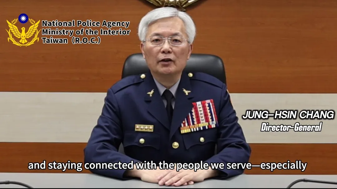 警政署長張榮興全英文致詞。（圖／警政署提供）