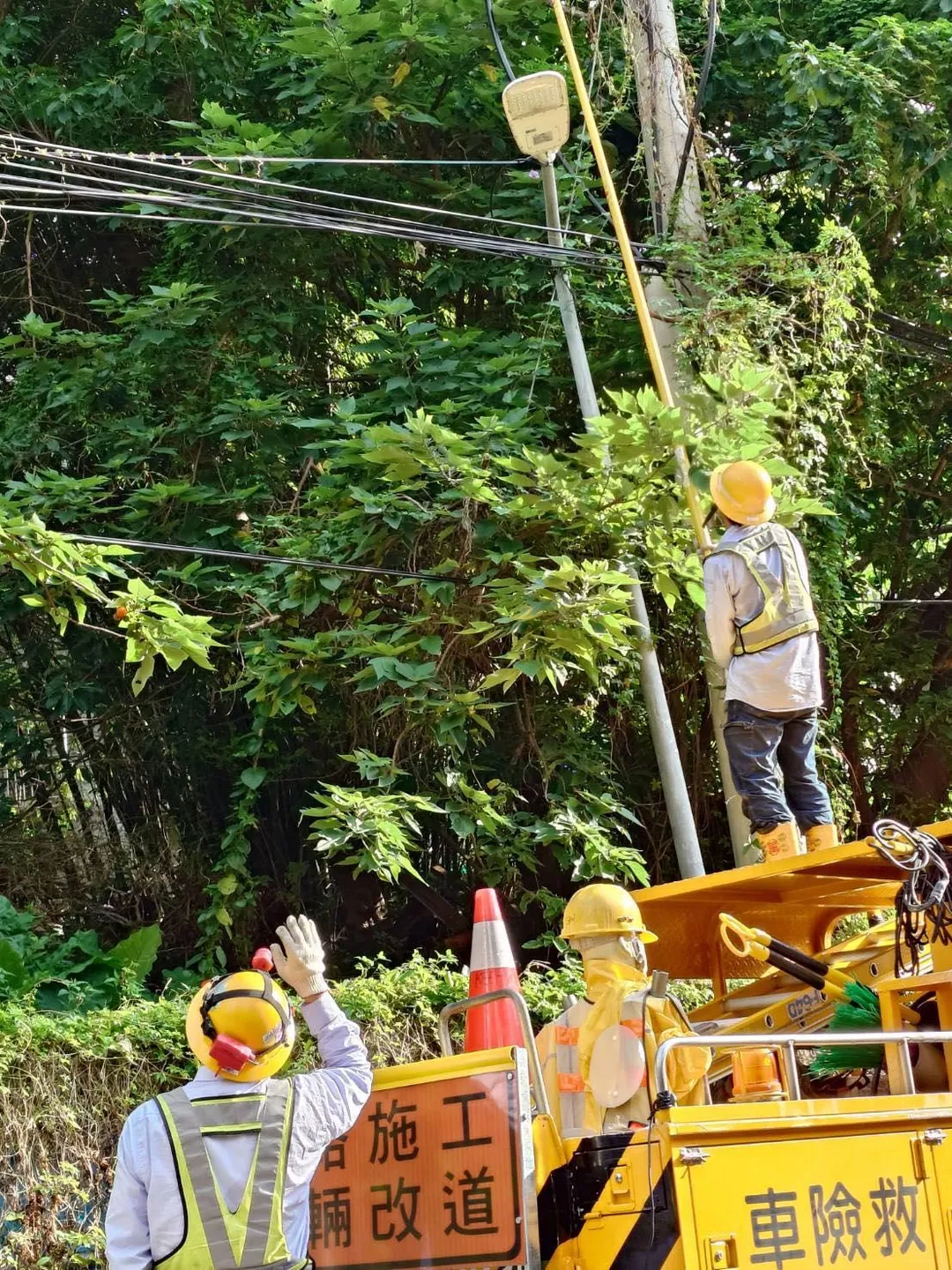 新北市中和區中興里及部分地區今(20)日清晨5點半左右發生停電事件。(圖/鄰長提供)