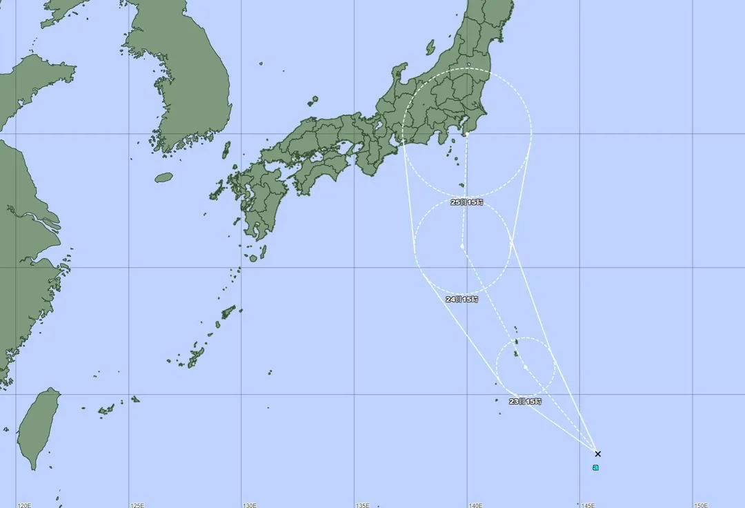 氣象粉專「台灣颱風論壇」表示，雖然本次颱風對台灣無直接影響，但提醒民眾留意7月第1週西北太平洋的天氣變化。（圖／翻攝自日本氣象廳）