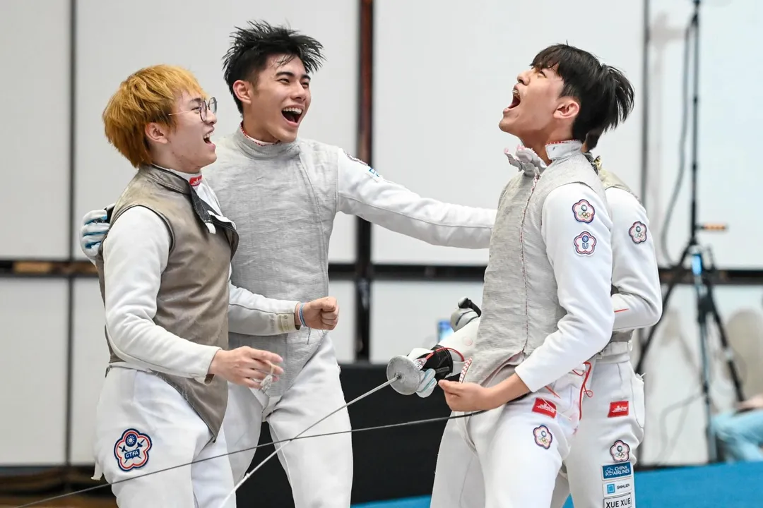19歲新星許勝閎表現搶眼,差點幫助中華上演逆轉秀,未來性備受期待。(圖/FIE - International Fencing Federation)