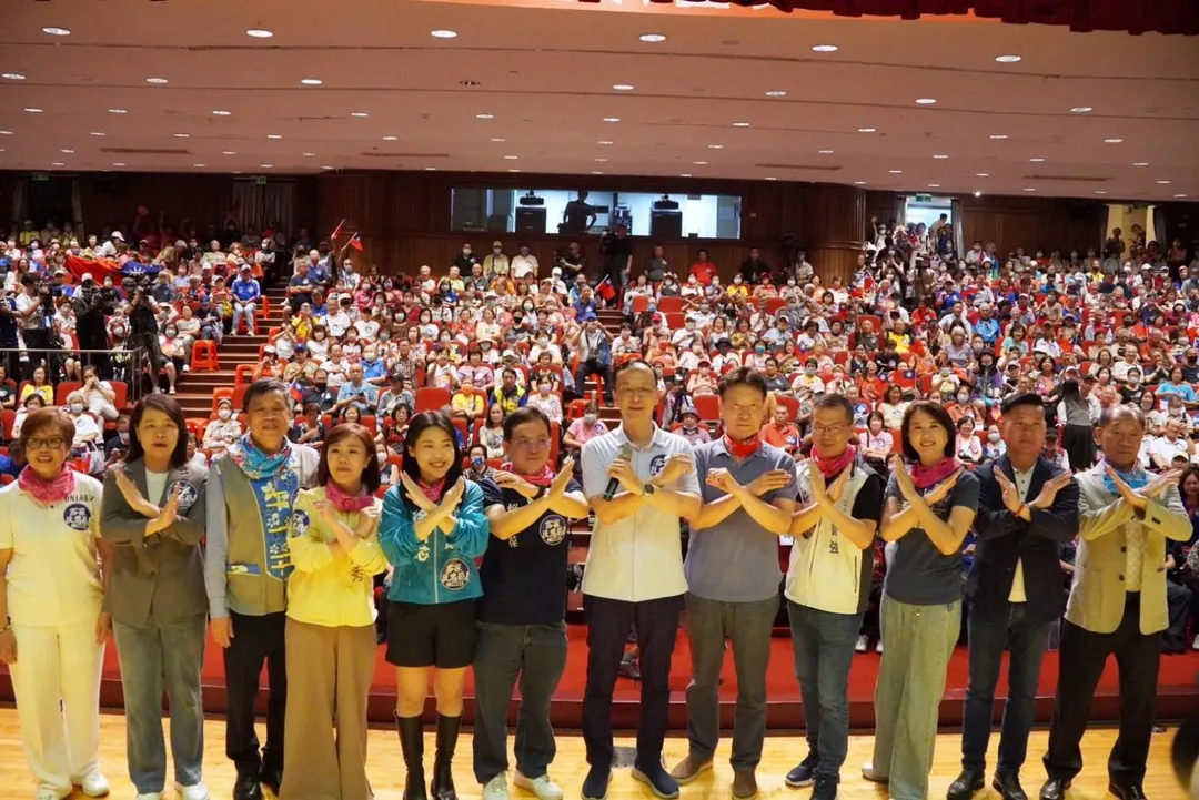 國民黨22日舉行「反惡罷 戰獨裁」台北市客家後援會成立大會。（圖／翻社徐巧芯臉書）