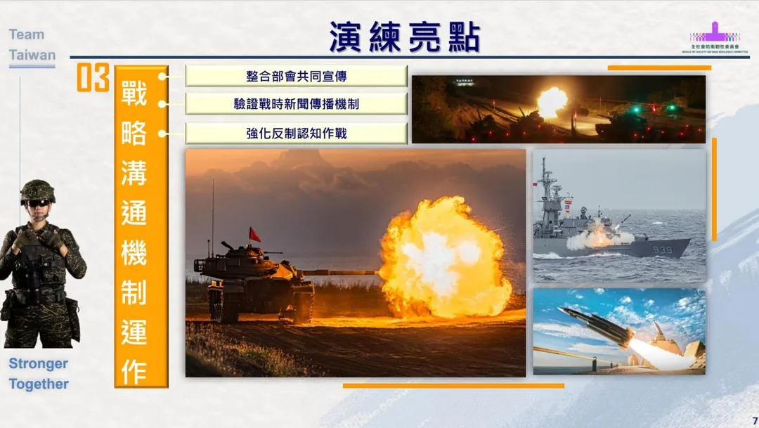 漢光41號戰略溝通機制運作。(圖/總統府)