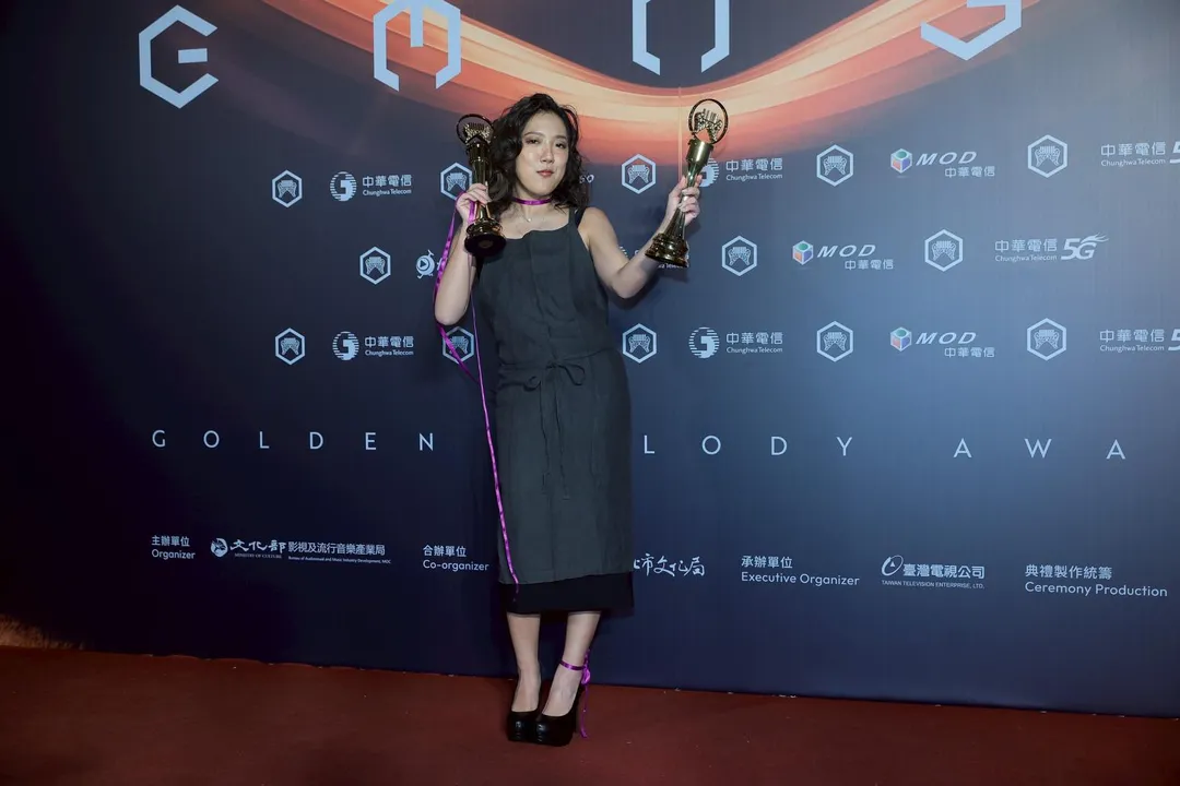 李竺芯獲得最佳台語女歌手獎。（圖／中國時報郭吉銓 攝）