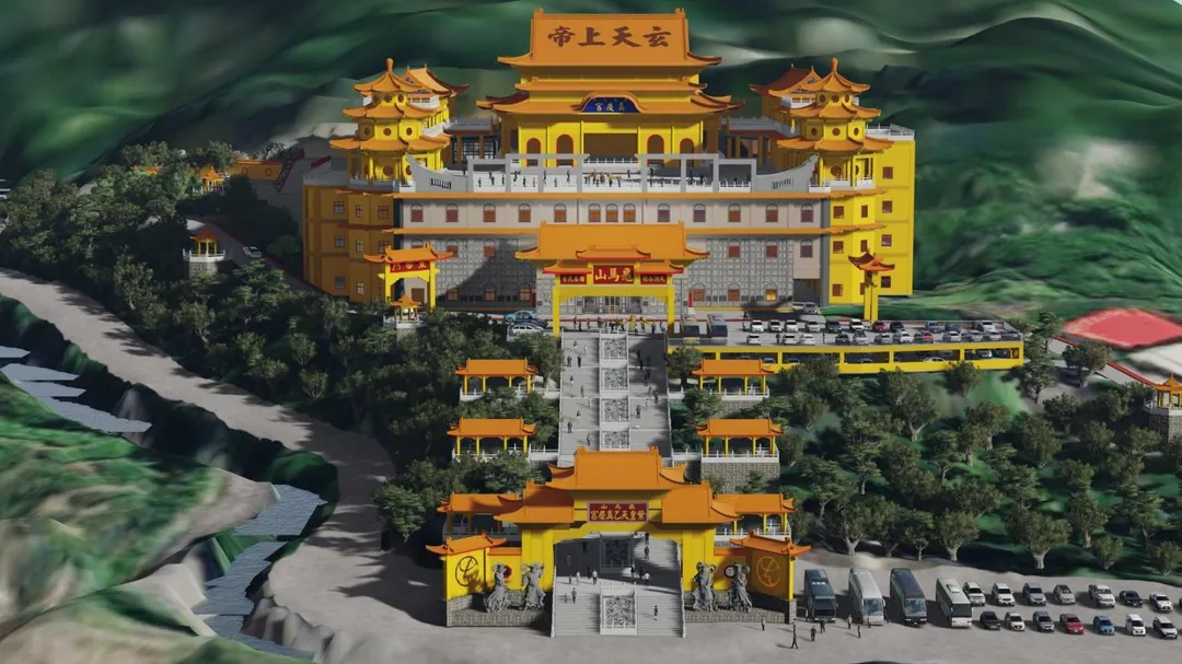 紫皇天乙真慶宮建設示意圖。廟方邀請十方信眾助建護持，累積資糧福報。（圖／新北紫皇天乙真慶宮提供）