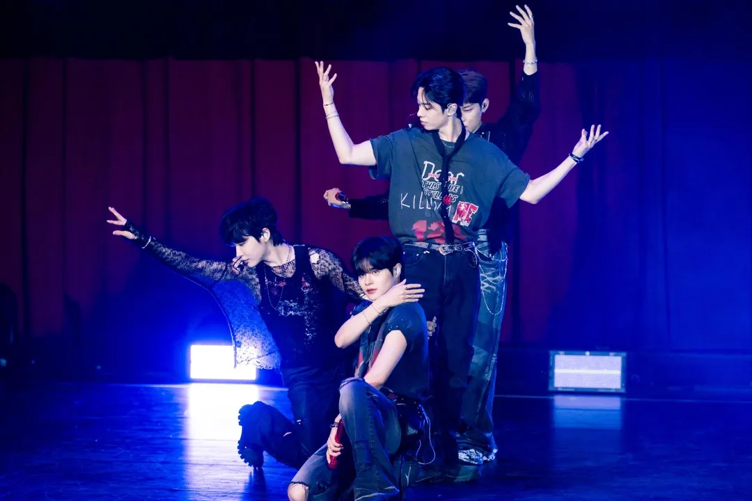 AB6IX田雄、金東賢、朴佑鎭與李大輝來台，熱力開唱。(圖／亞士傳媒、亞太娛樂提供)