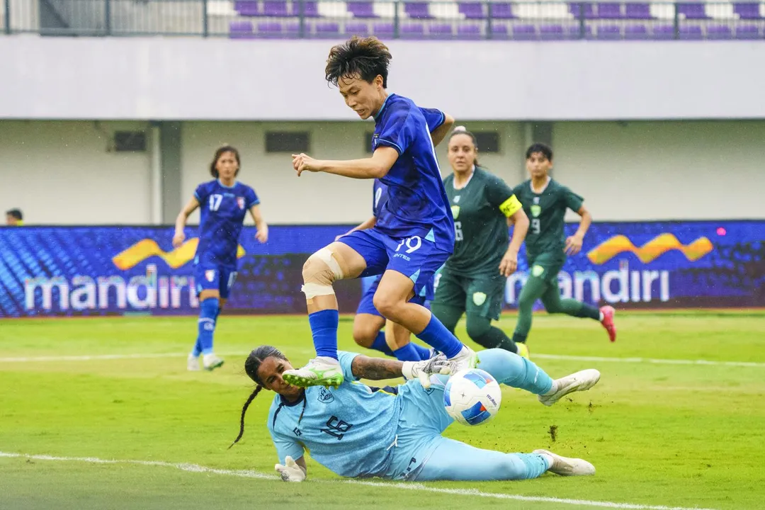 旅外好手蘇育萱為中華女足建功。（圖／中華民國足球協會提供）
