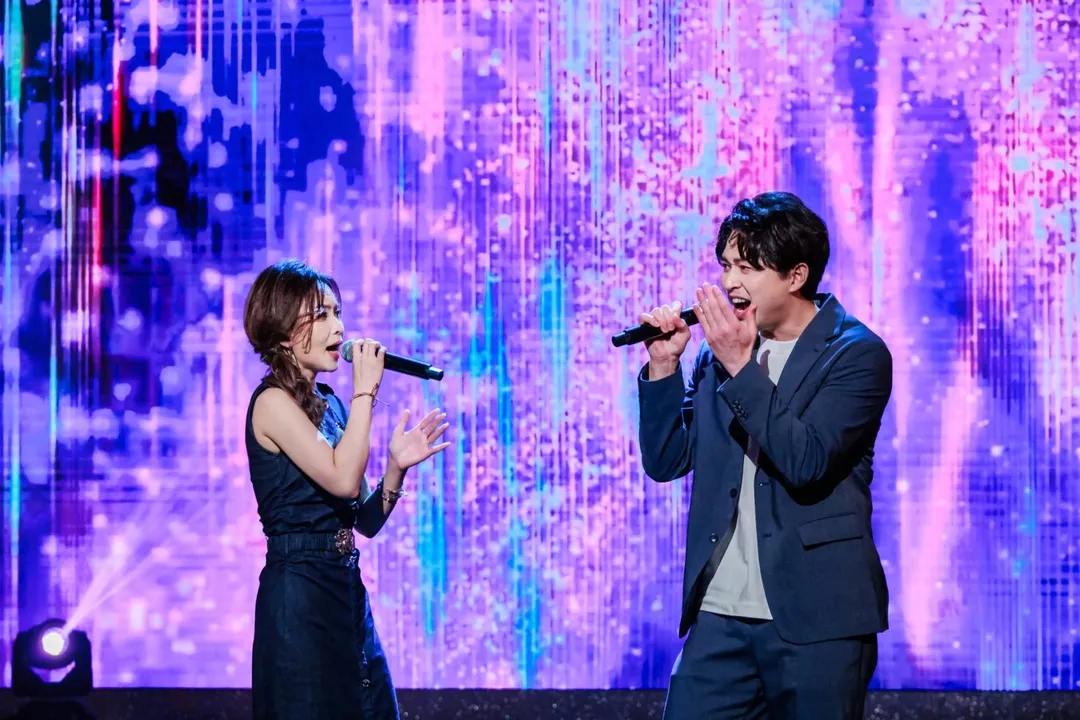 杜忻恬（左）、李子森（右）演唱被勸婚。（圖／中視提供）