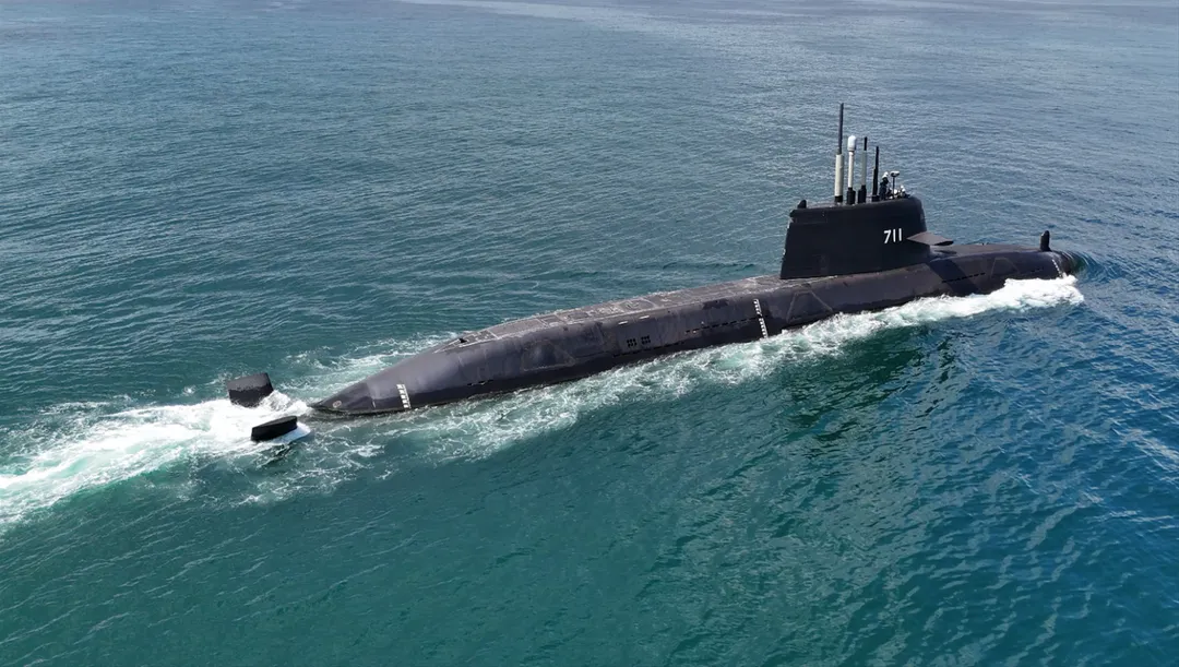 自製潛艦原型艦海鯤號。(圖/台船公司)