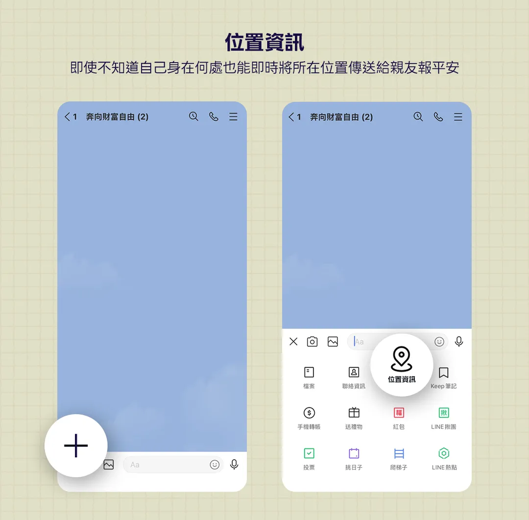 LINE位置通報功能(圖/翻攝LINE官方部落格)