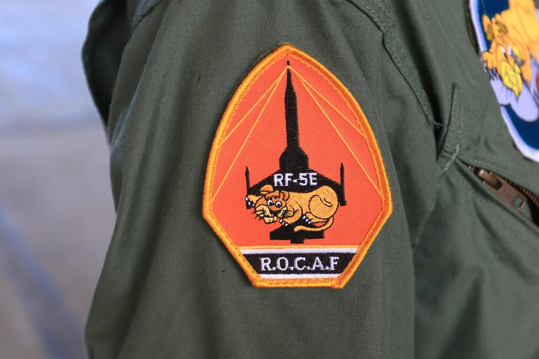 RF-5E臂章。(圖/宋玉寧攝)