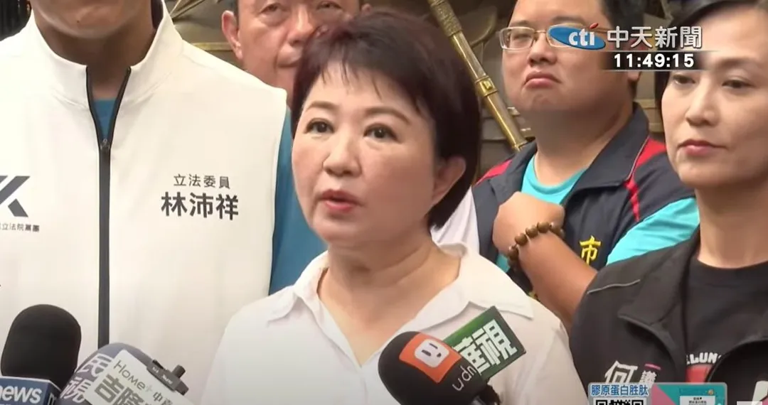 台中市長盧秀燕今日回娘家回到基隆幫國民黨立委林沛祥站台。（圖／中天新聞）