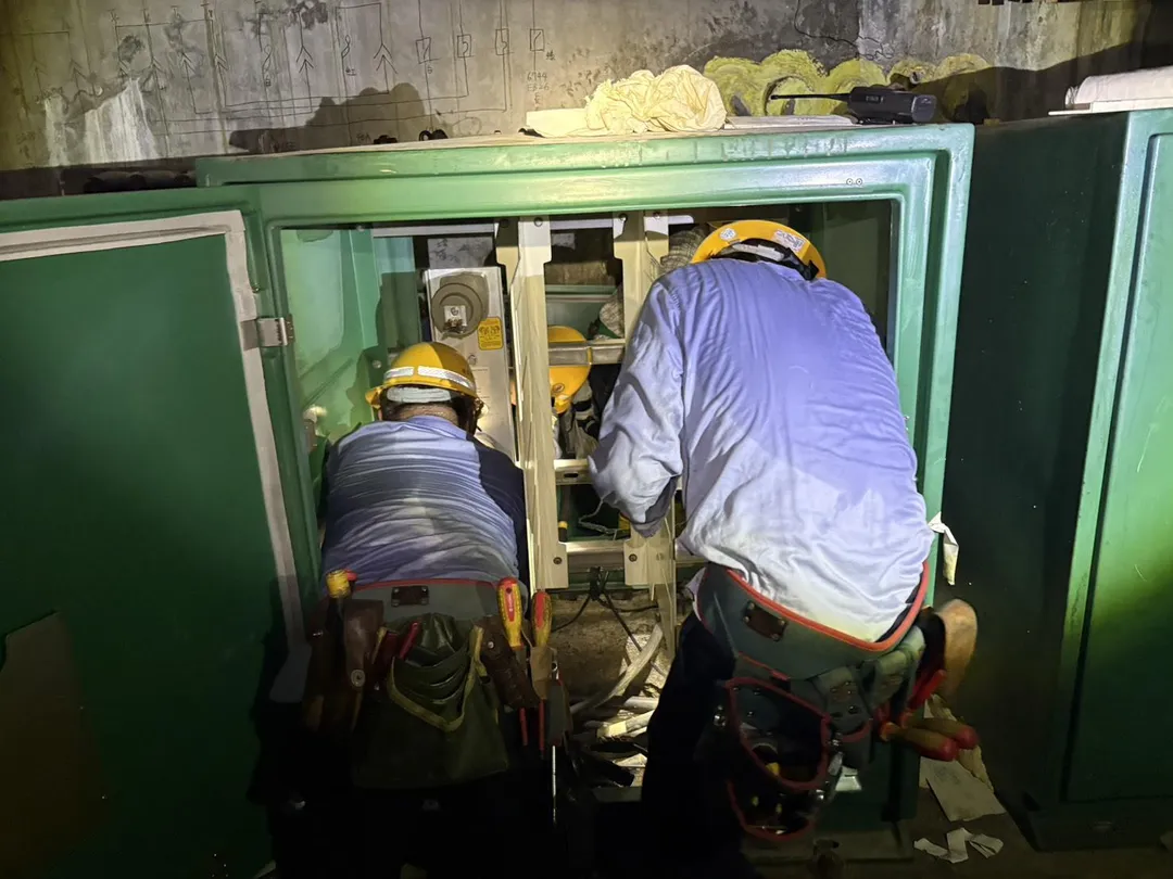 台北市松山區今（5）日下午發生停電事故。（圖／台電提供）