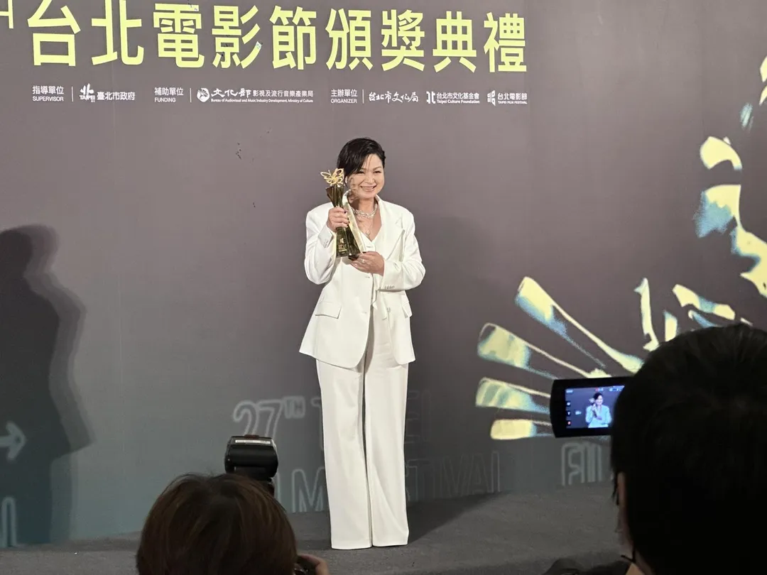 楊貴媚感性謝謝曾國城。（圖／記者 伍映澄 攝）